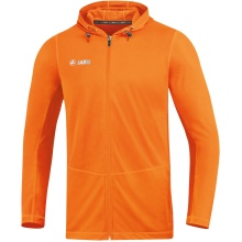 JAKO Laufjacke (Full-Zip Kapuzenjacke) Run 2.0 neonorange Herren